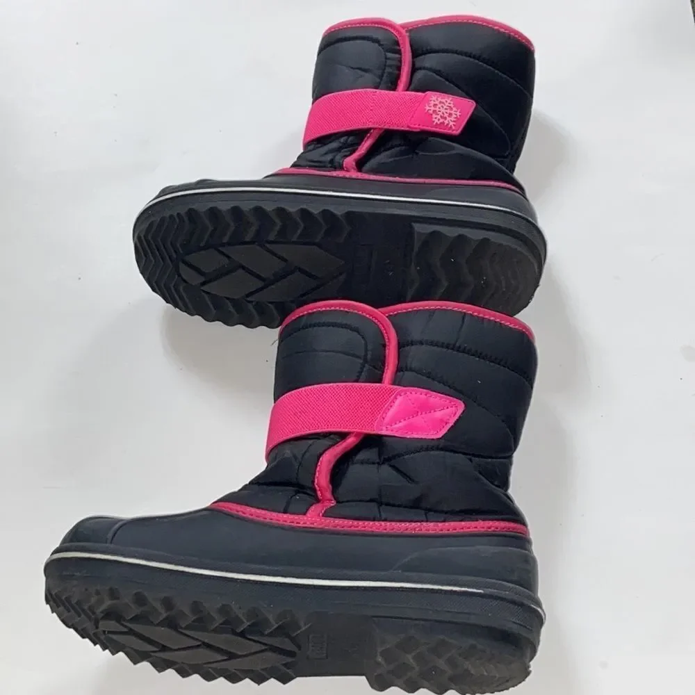 Place Black Pink Girl Snow Boots Size 4